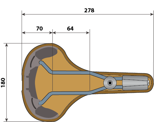 Gilles BERTHOUD VARS Leather saddle with Titanium Rails